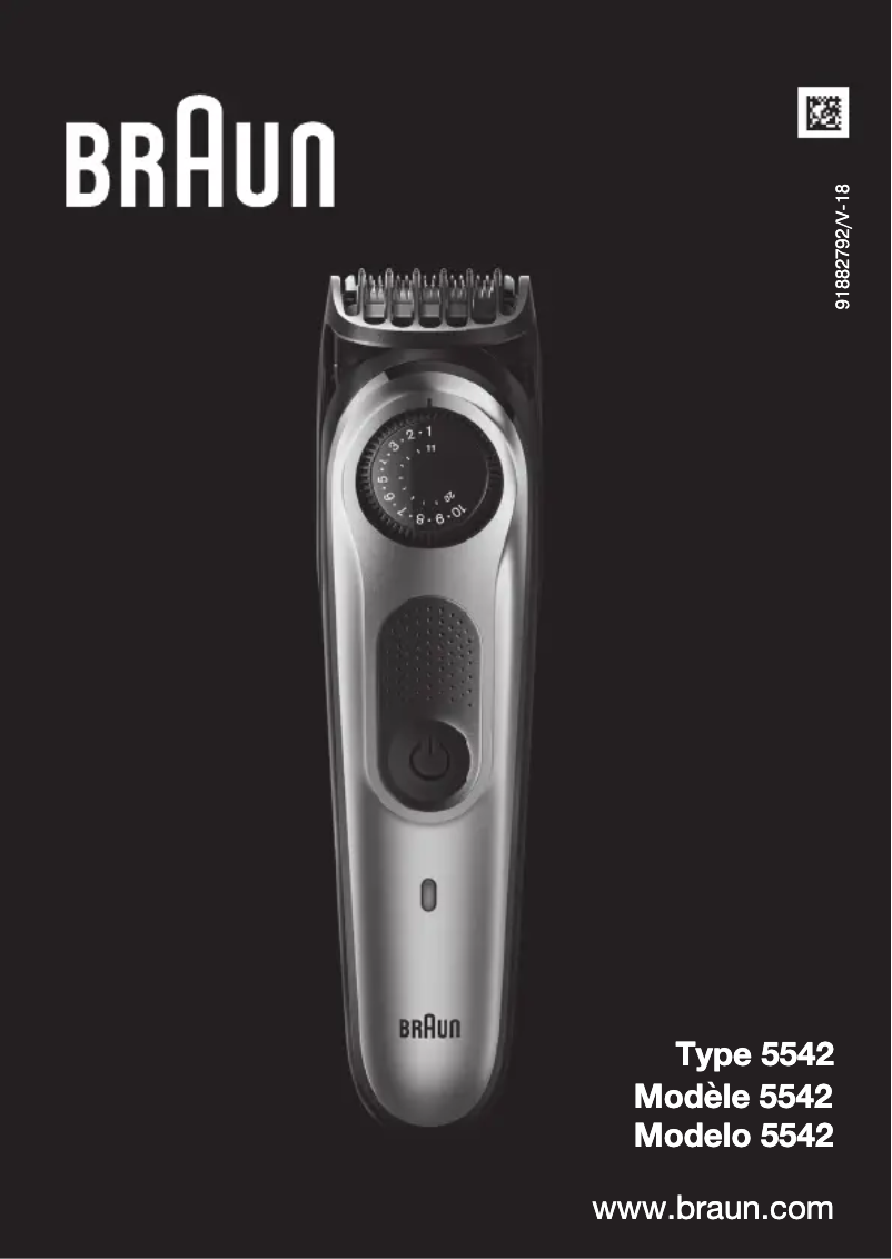 Page n°1 - Manuel utilisateur Braun BT5240