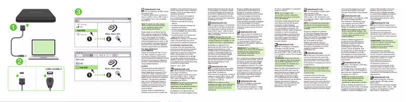 Page n°1 - Guide de démarrage rapide Seagate BarraCuda Fast SSD