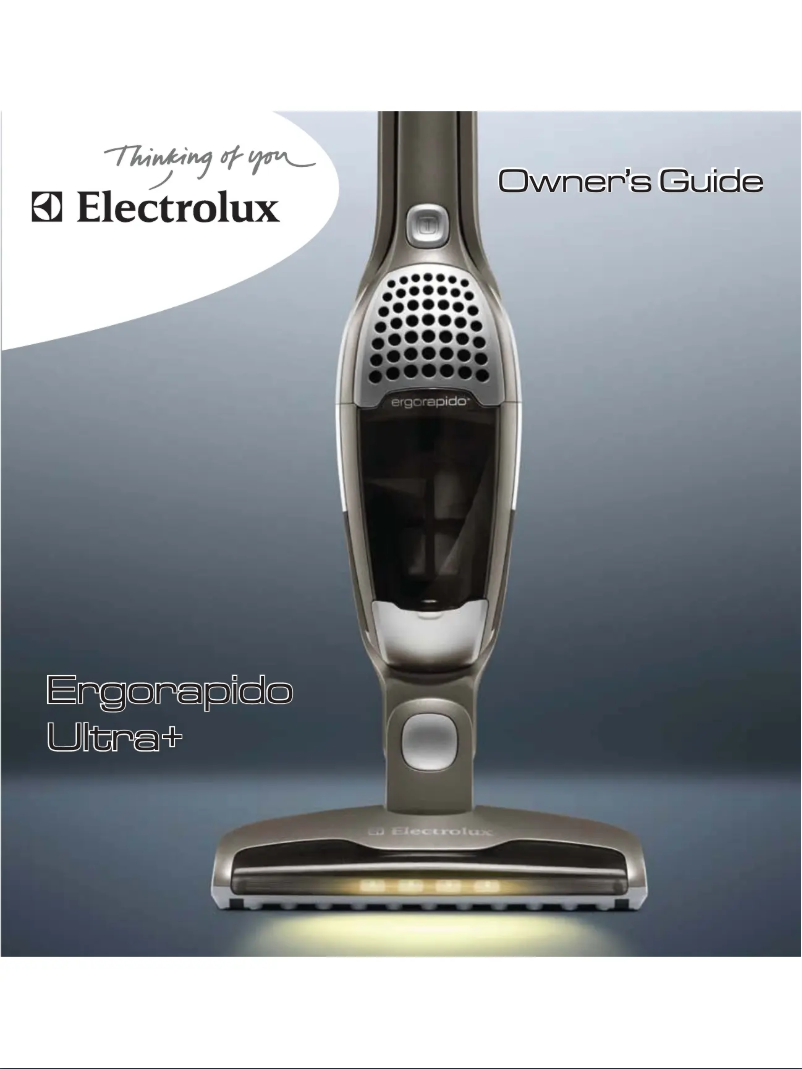 Page n°1 - Manuel d'utilisation et d'entretien Electrolux Ergorapido Ultra EL1022A
