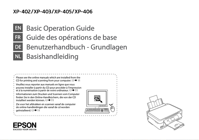 Página 1 del manual Manual de usuario Epson Expression Home XP-402
