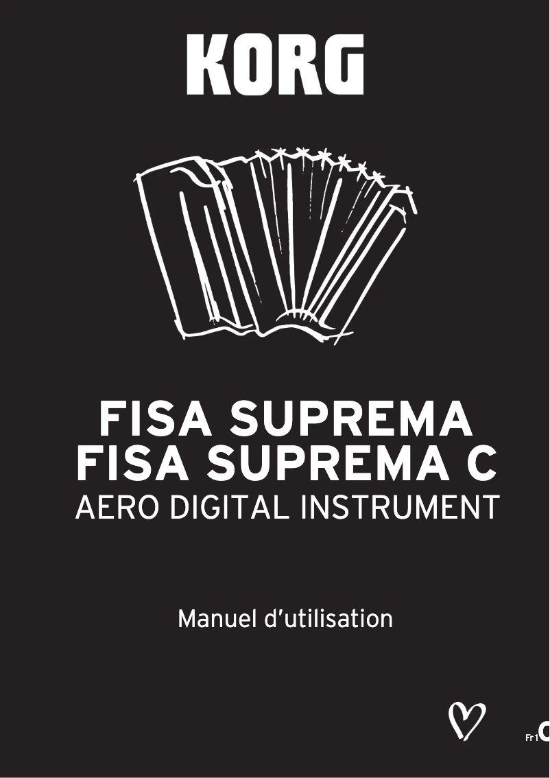 Page 1 de la notice Manuel utilisateur Korg Fisa Suprema