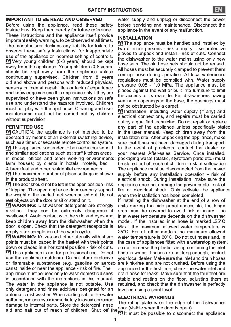 Image de la première page du manuel de l'appareil DSIE 2B10 UK N