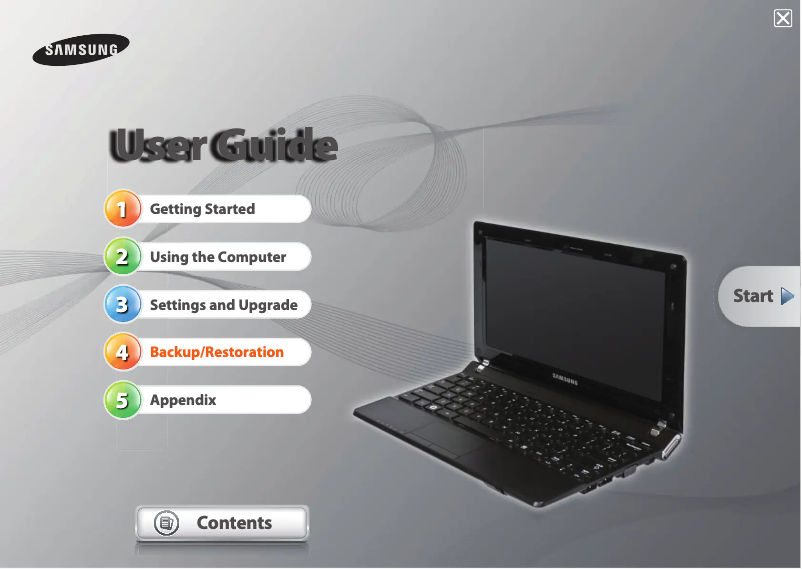 Página 1 del manual Manual de usuario Samsung NP-N145P