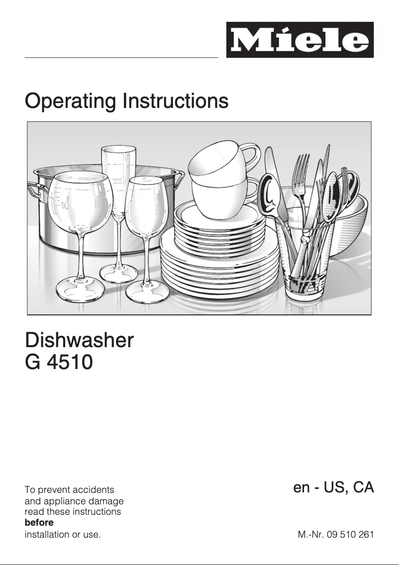 Page 1 de la notice Manuel utilisateur Miele G 4510 SCi