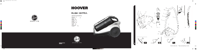 Page 1 de la notice Manuel utilisateur Hoover Rush Extra TRE 1405 011