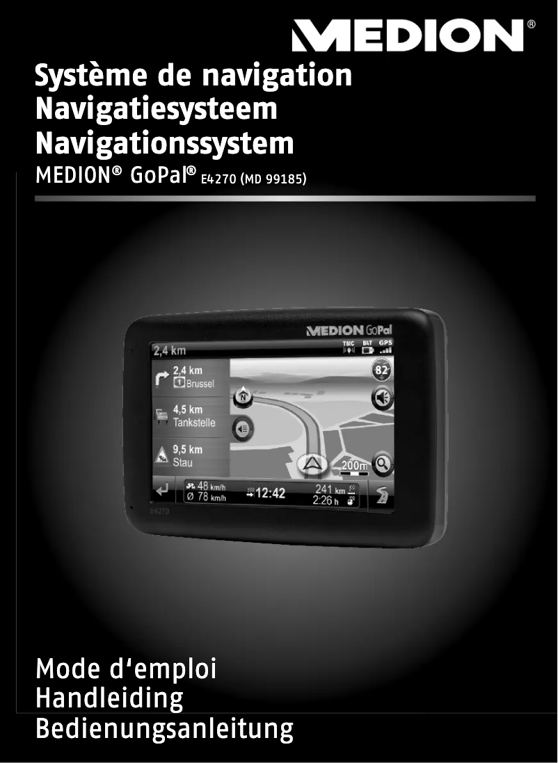Image de la première page du manuel de l'appareil GoPal E4270 (MD 99185)