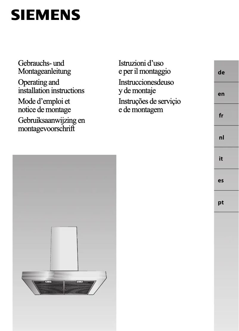 Page n°1 - Mode d'emploi Siemens LC928BA90