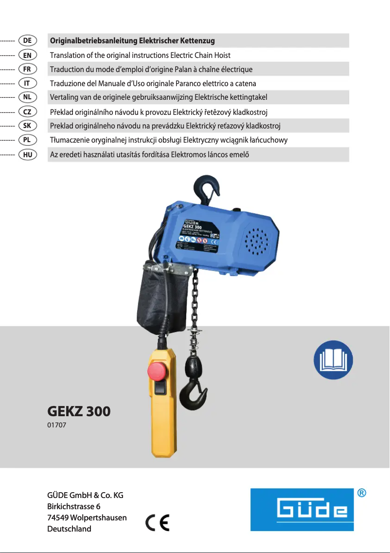 Page n°1 - Manuel utilisateur Güde GEKZ 300