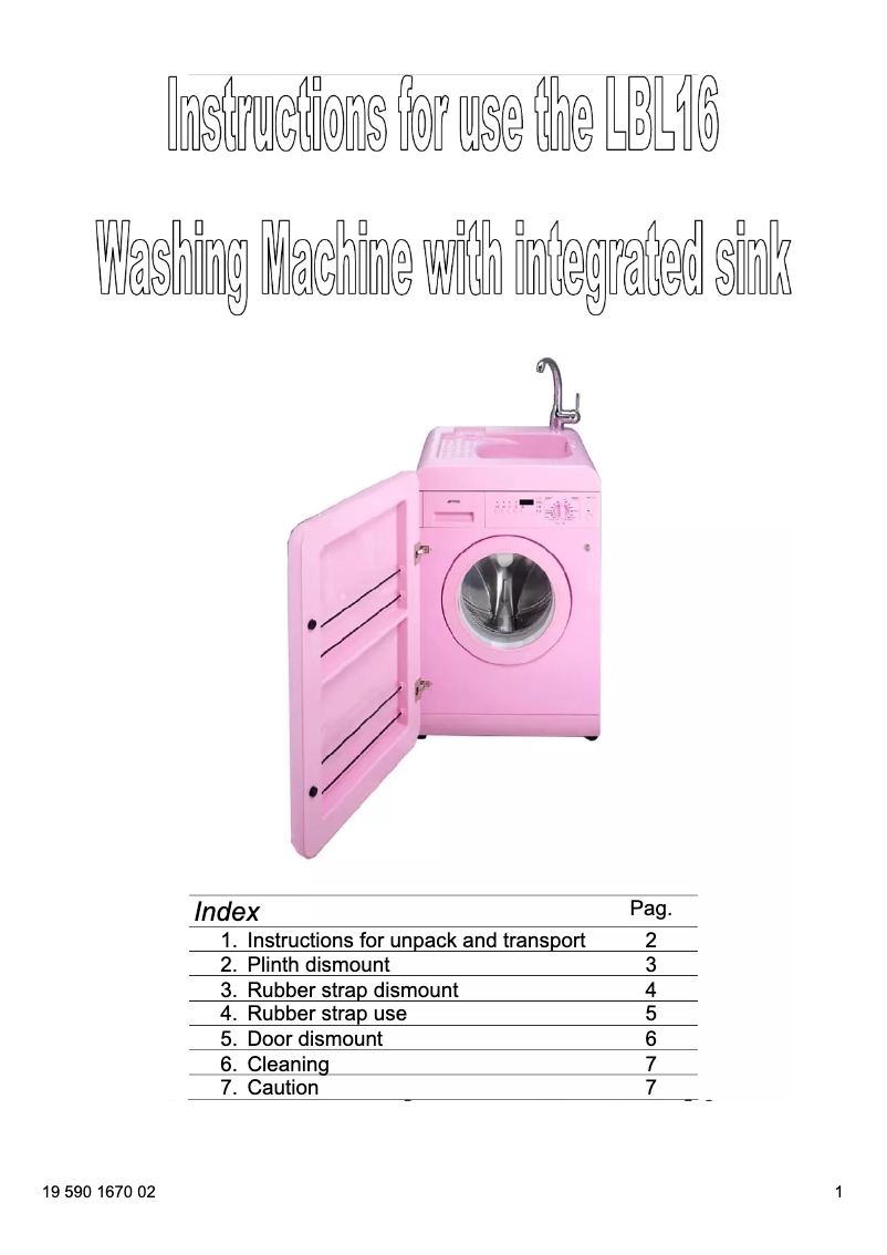 Page n°1 - Manuel utilisateur Smeg LBL 16 RO