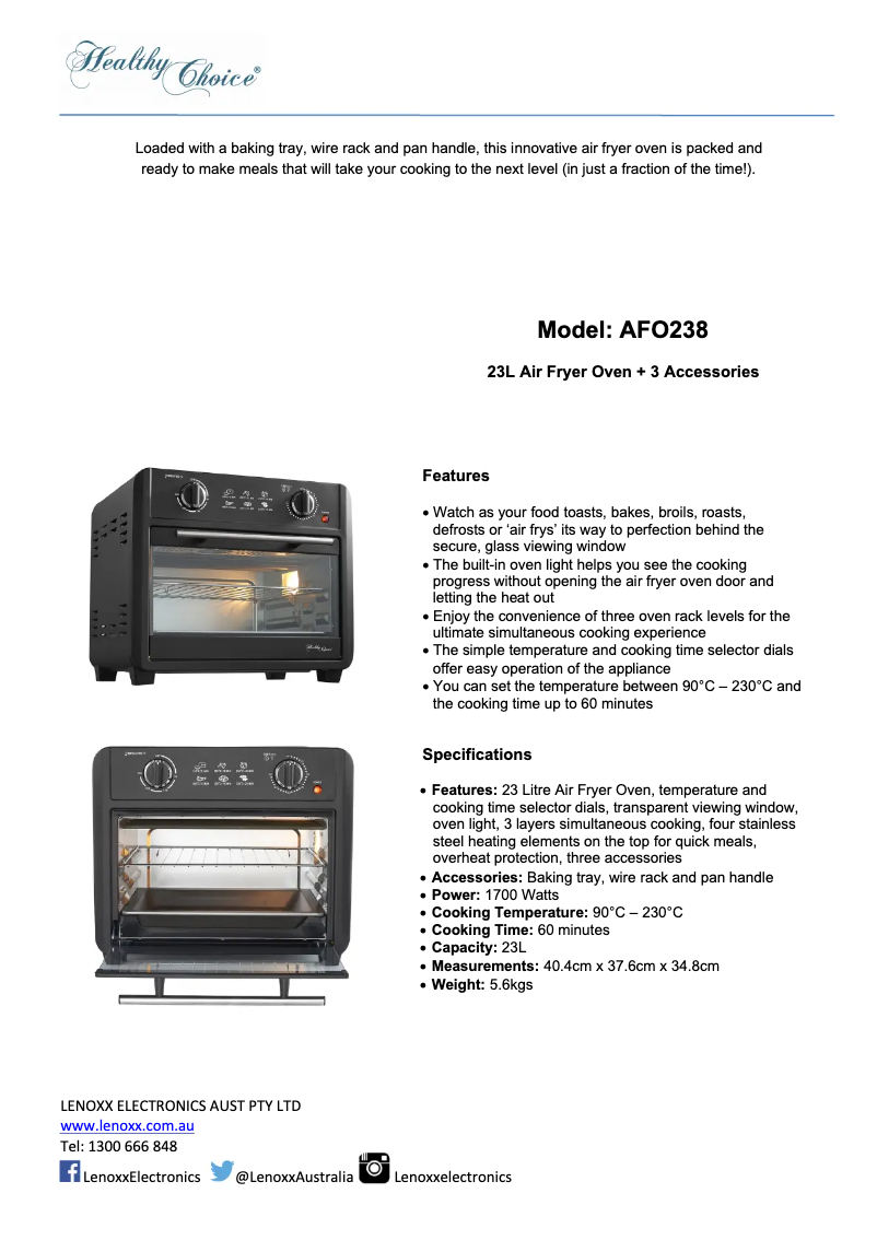 Image de la première page du manuel de l'appareil AFO238