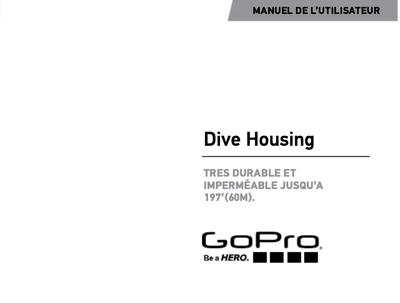 Image de la première page du manuel de l'appareil Dive Housing