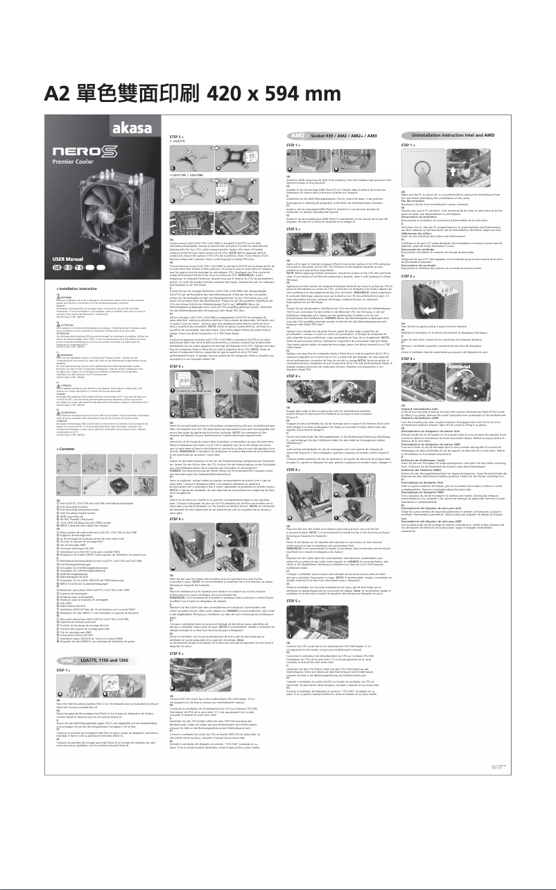 Page n°1 - Manuel utilisateur Akasa AK-CCX-4001HP