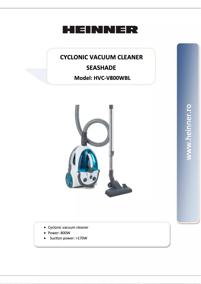 Image de la première page du manuel de l'appareil HVC-V800WBL