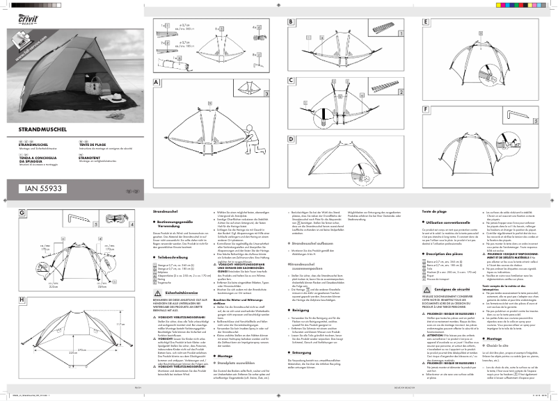 Page 1 de la notice Manuel utilisateur Crivit Z31981