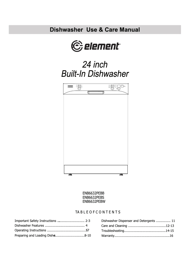 Page 1 de la notice Manuel utilisateur Element ENB6632PEBB
