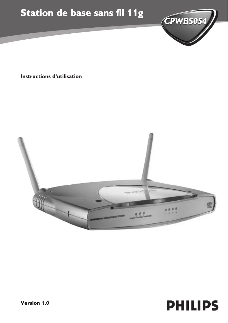 Image de la première page du manuel de l'appareil CPWBS054