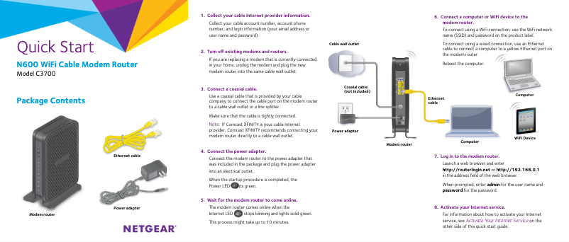 Page n°1 - Guide d'installation Netgear N600