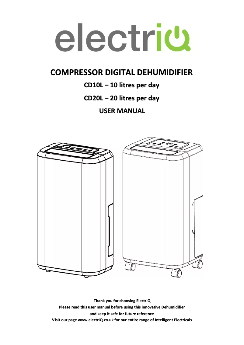 Page n°1 - Manuel utilisateur ElectriQ CD20L