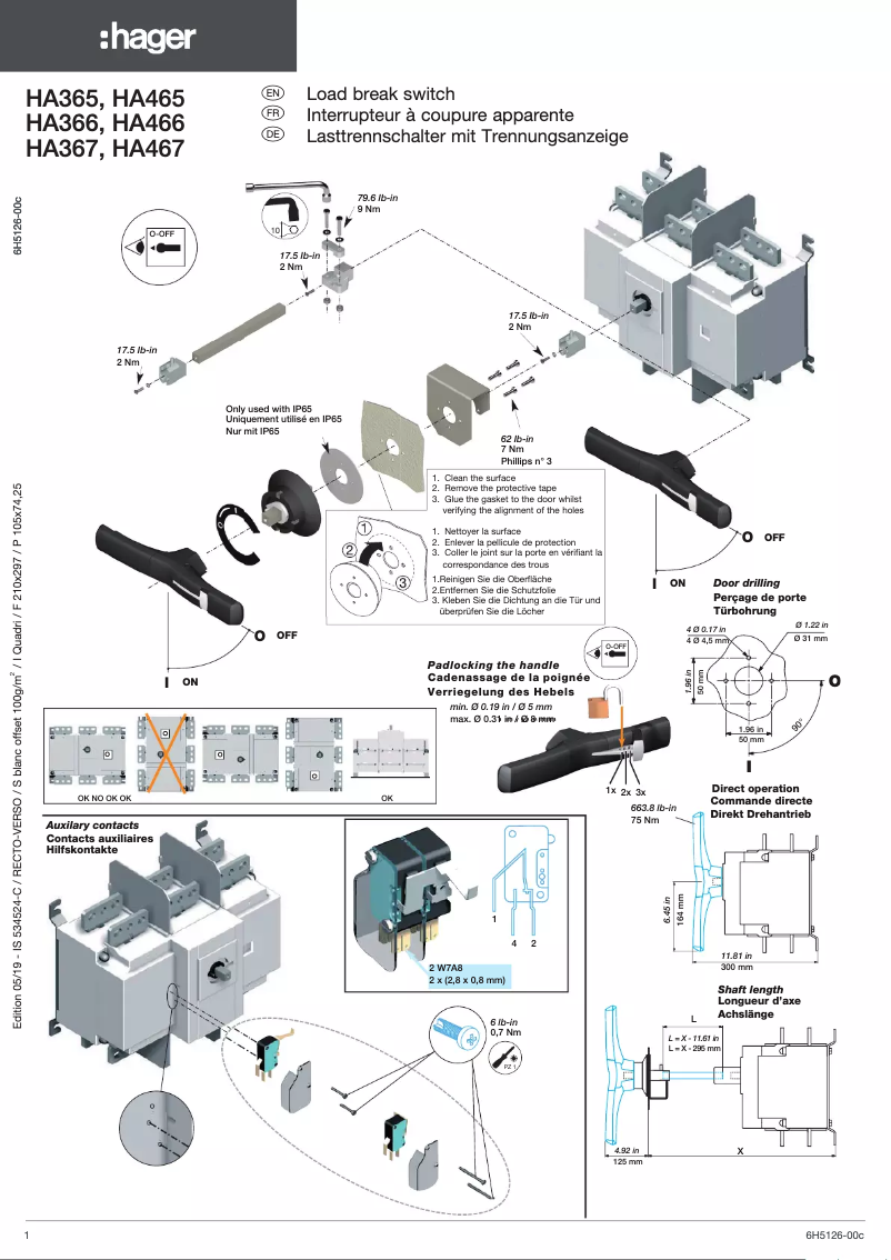 Page n°1 - Manuel utilisateur Hager HA365