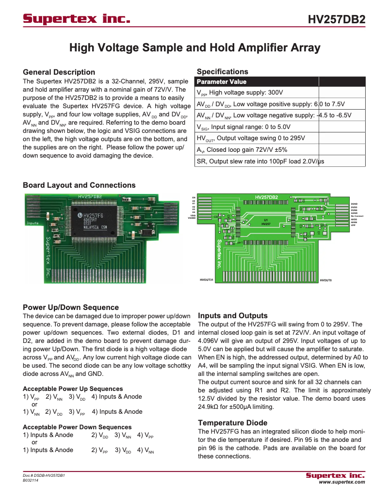 Page 1 de la notice Manuel utilisateur Microchip HV257DB2