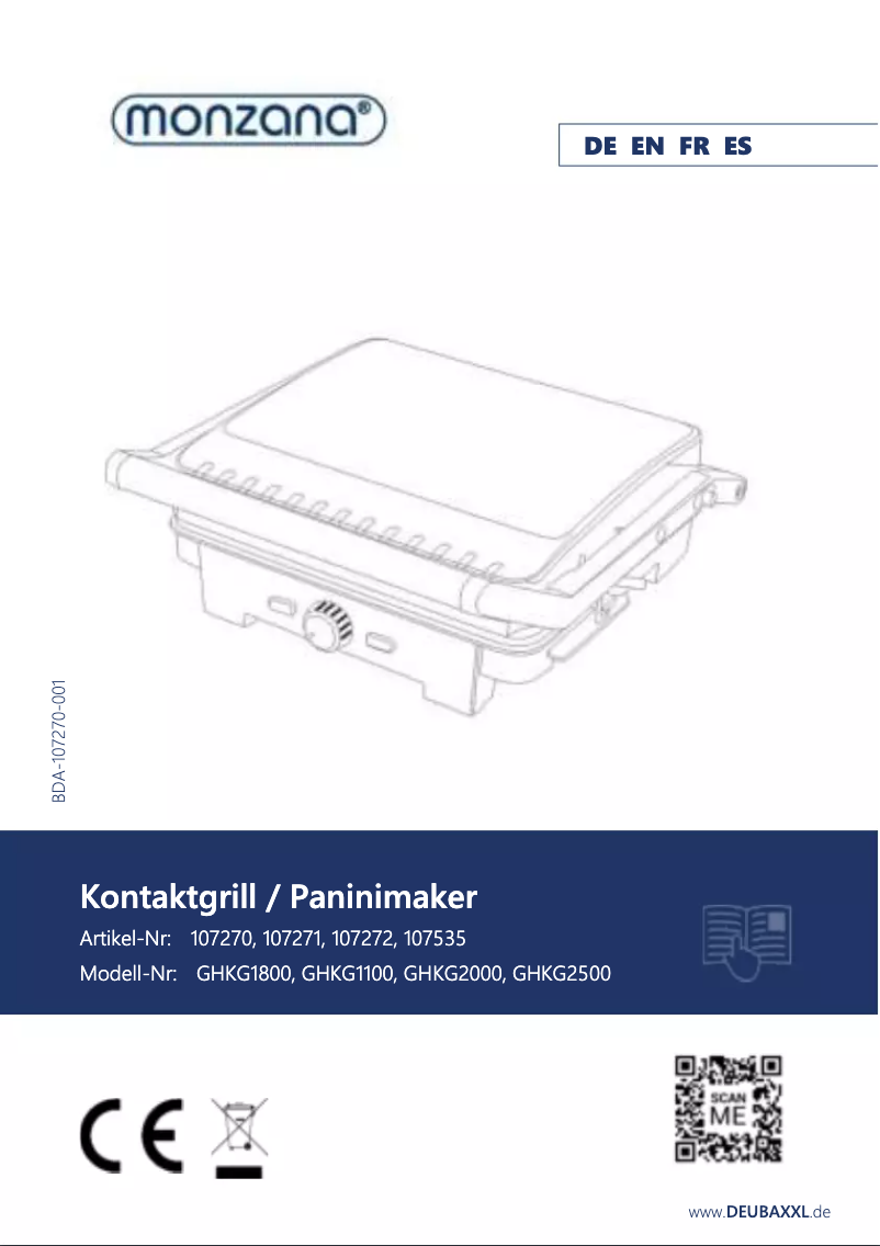 Page n°1 - Manuel utilisateur Monzana GHKG1100