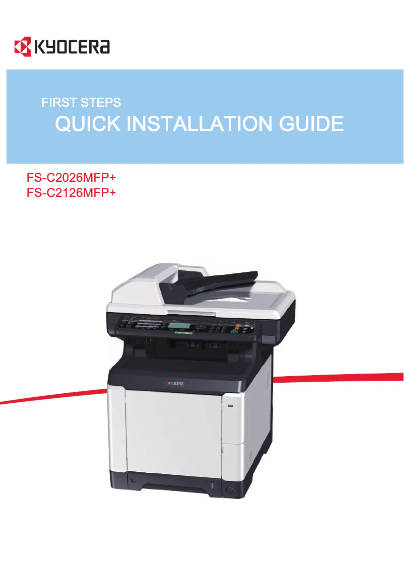 Image de la première page du manuel de l'appareil FS-C2126MFP+