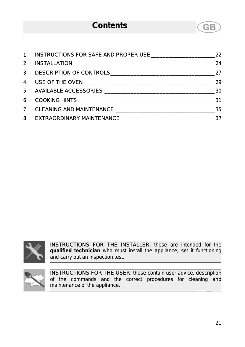 Page n°1 - Manuel utilisateur Smeg SE 900 X