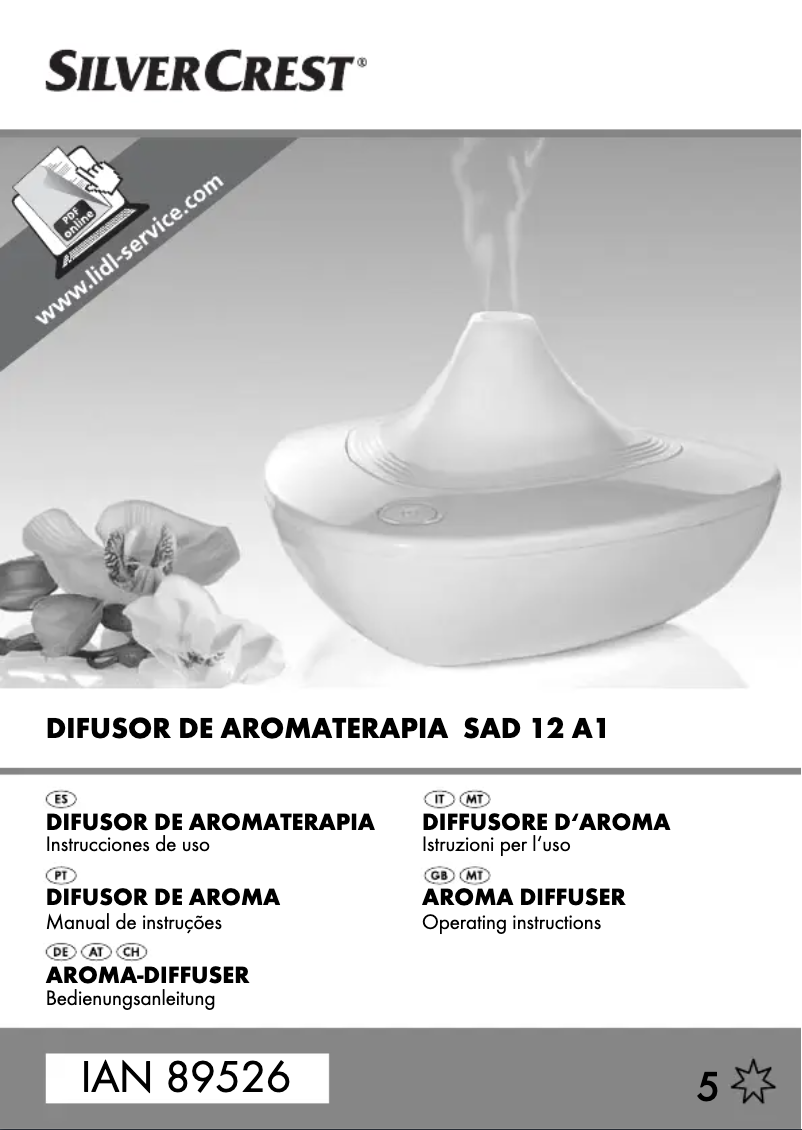 Imagen de la primera página del manual del dispositivo SAD 12 A1