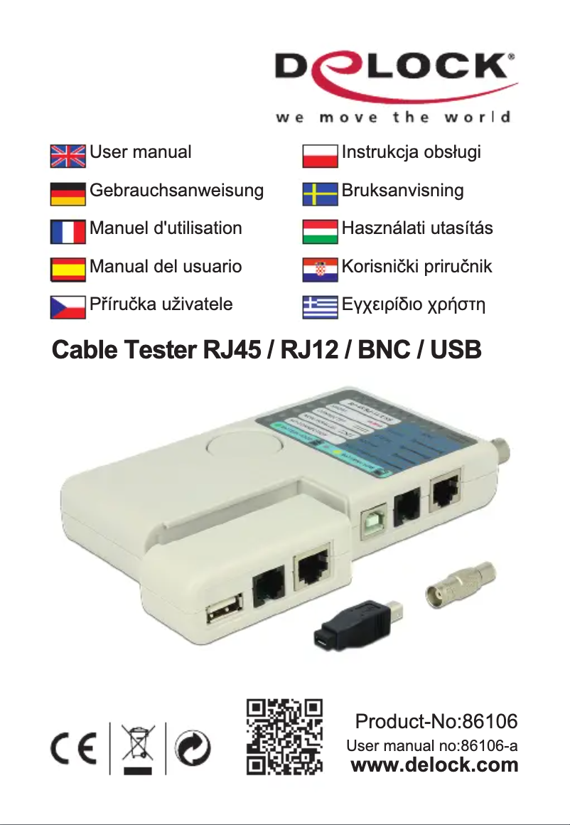 Page 1 de la notice Manuel utilisateur DeLOCK RJ45