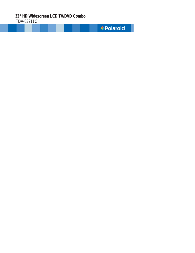 Page 1 de la notice Manuel utilisateur Polaroid TDA-03211C