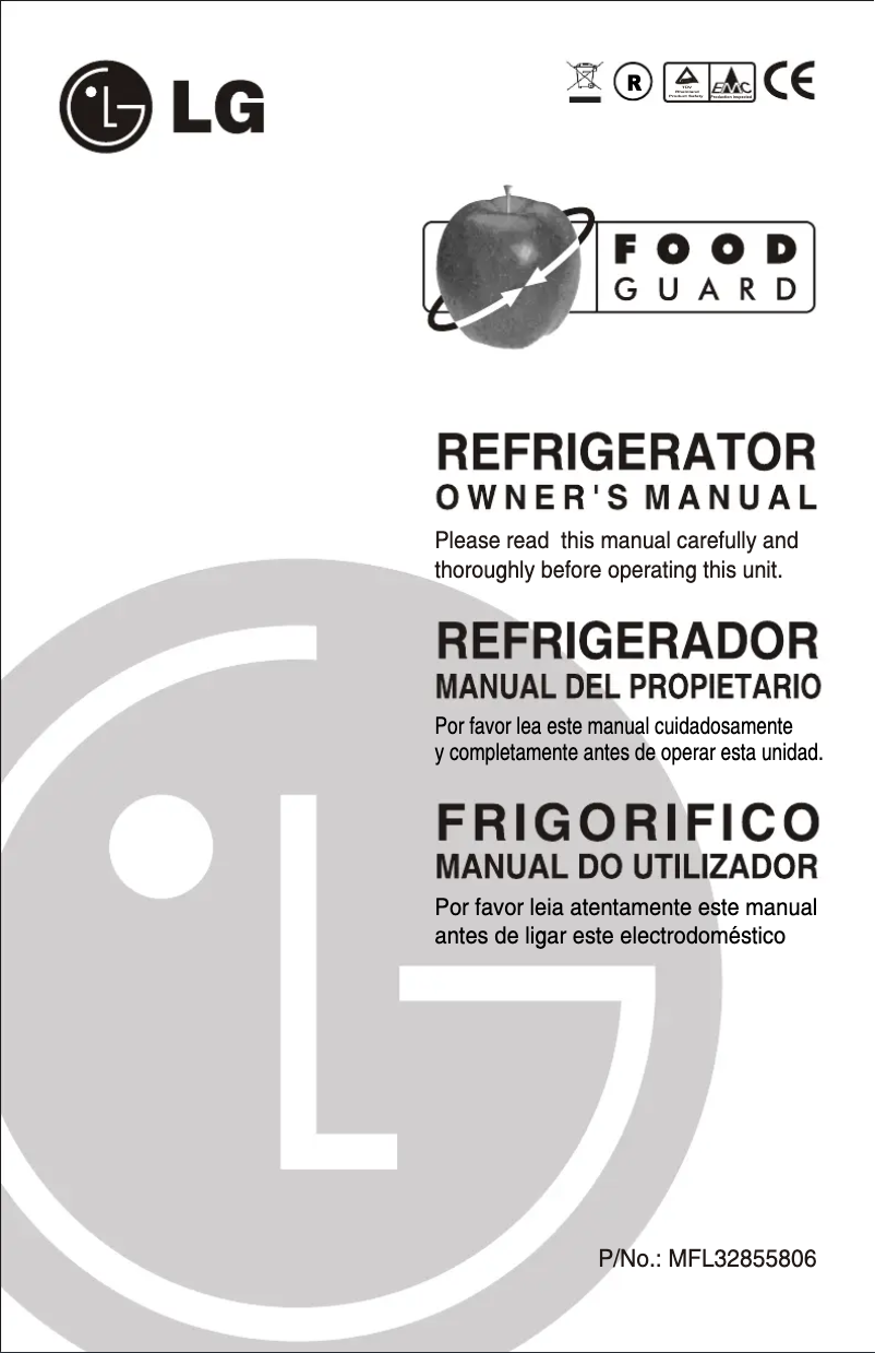 Page 1 de la notice Manuel utilisateur LG GL-T332JMA