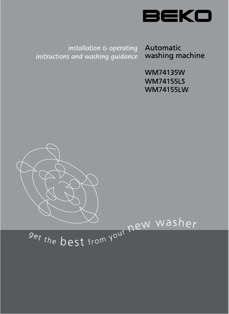 Page 1 de la notice Manuel utilisateur Beko WM 74155 LS