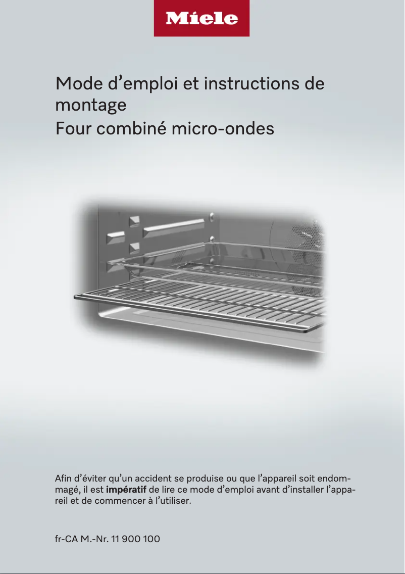 Page n°1 - Manuel utilisateur Miele H 7770 BM