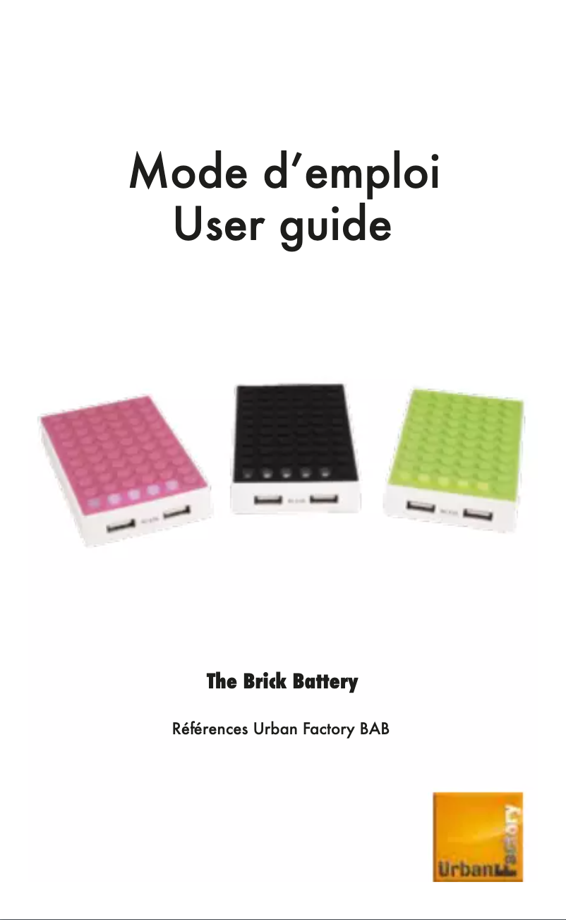 Page n°1 - Manuel utilisateur Urban Factory BAB43UF