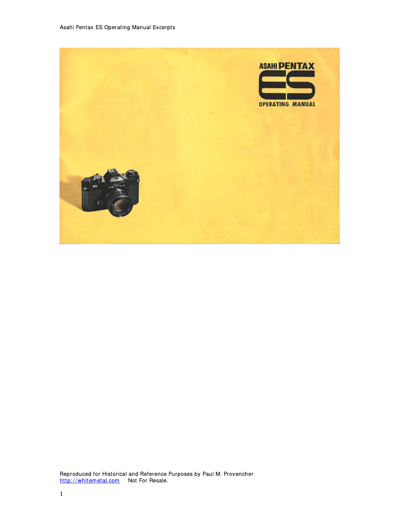 Image de la première page du manuel de l'appareil ES