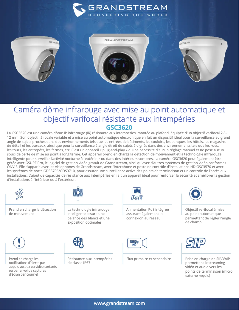Image de la première page du manuel de l'appareil GSC3620