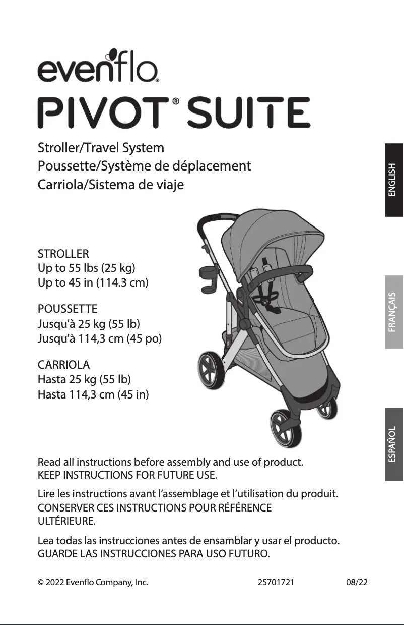 Image de la première page du manuel de l'appareil Pivot Suite