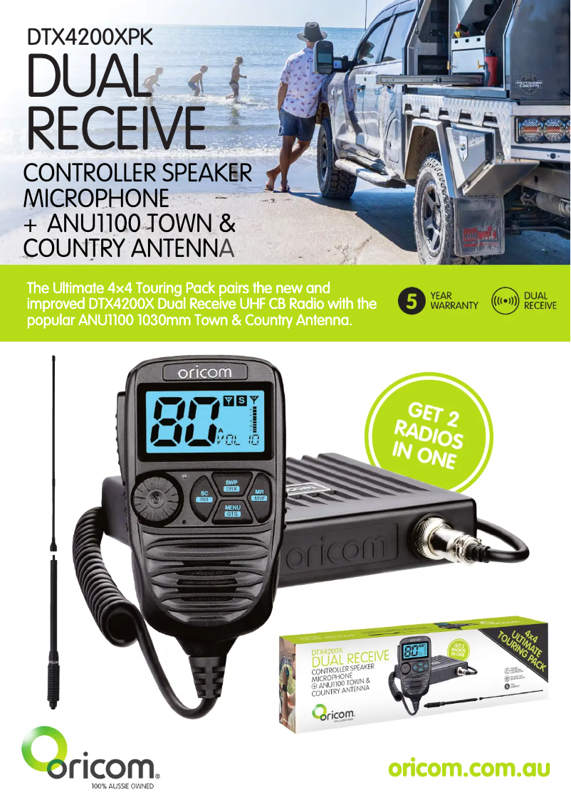 Page 1 de la notice Fiche technique Oricom DTX4200X