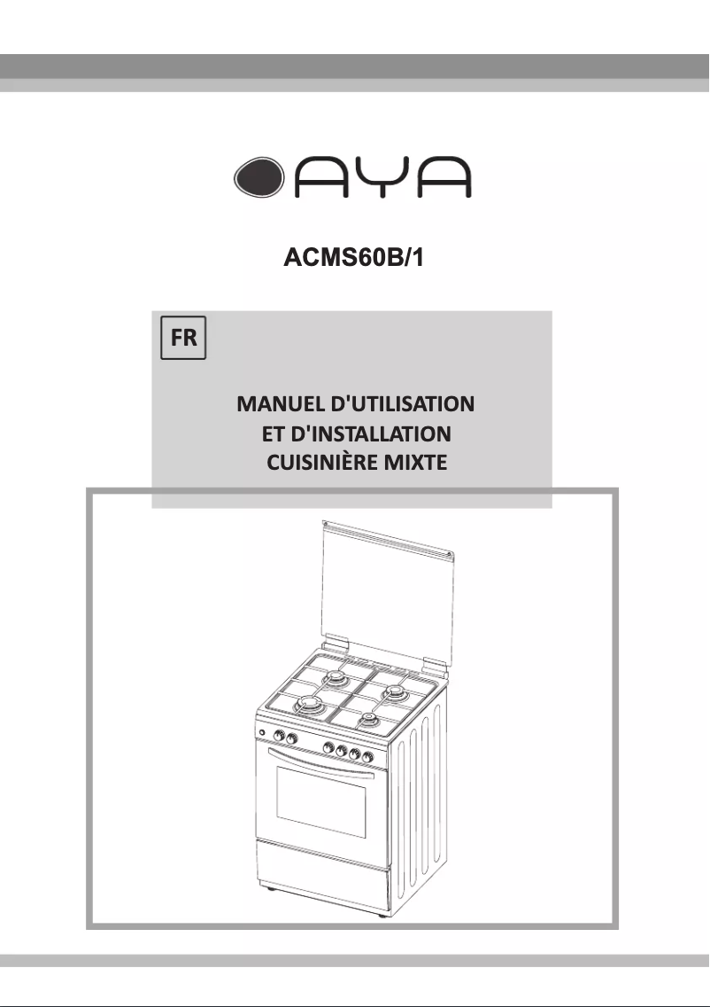 Page n°1 - Manuel utilisateur AYA ACMS60B/1