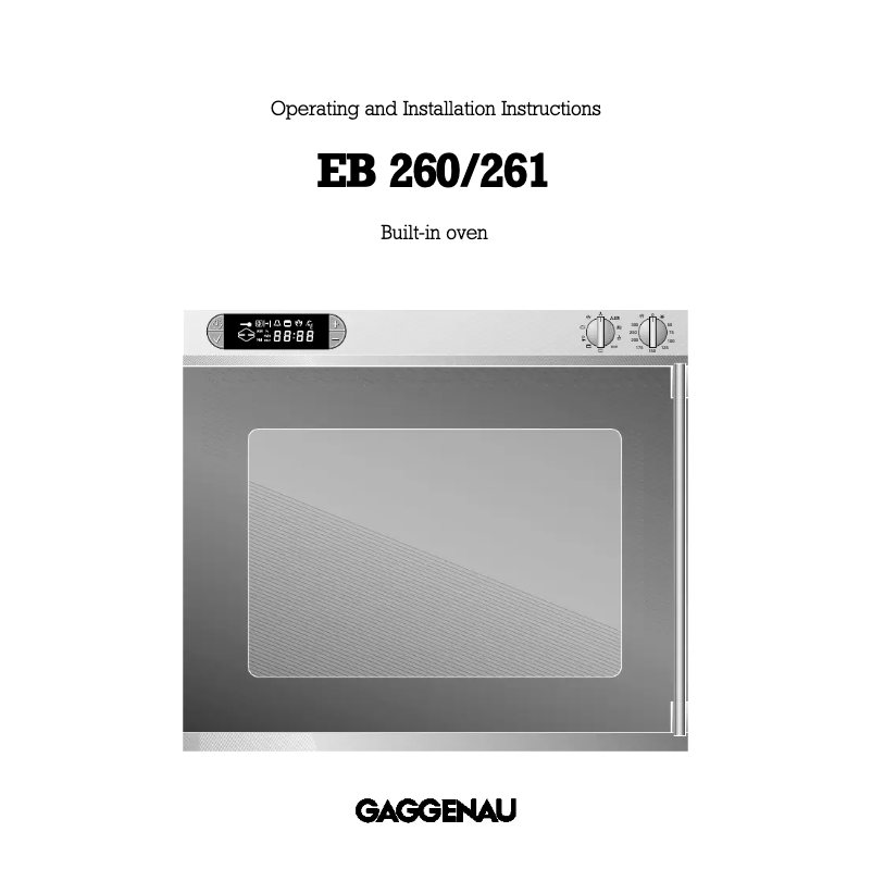 Página 1 del manual Manual de usuario Gaggenau EB 260
