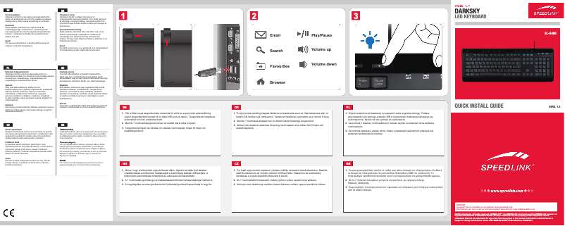 Página 1 del manual Manual de usuario Speed-Link Darksky sl-6480