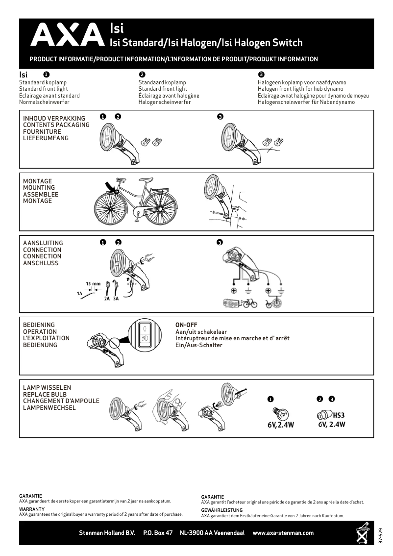 Page 1 de la notice Manuel utilisateur AXA Isi