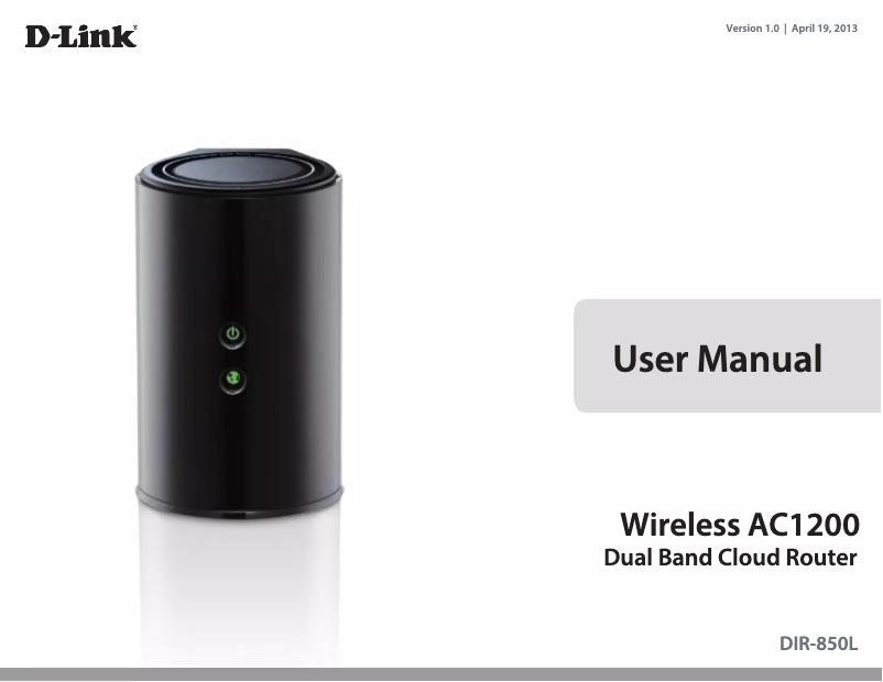 Image de la première page du manuel de l'appareil DIR-850L