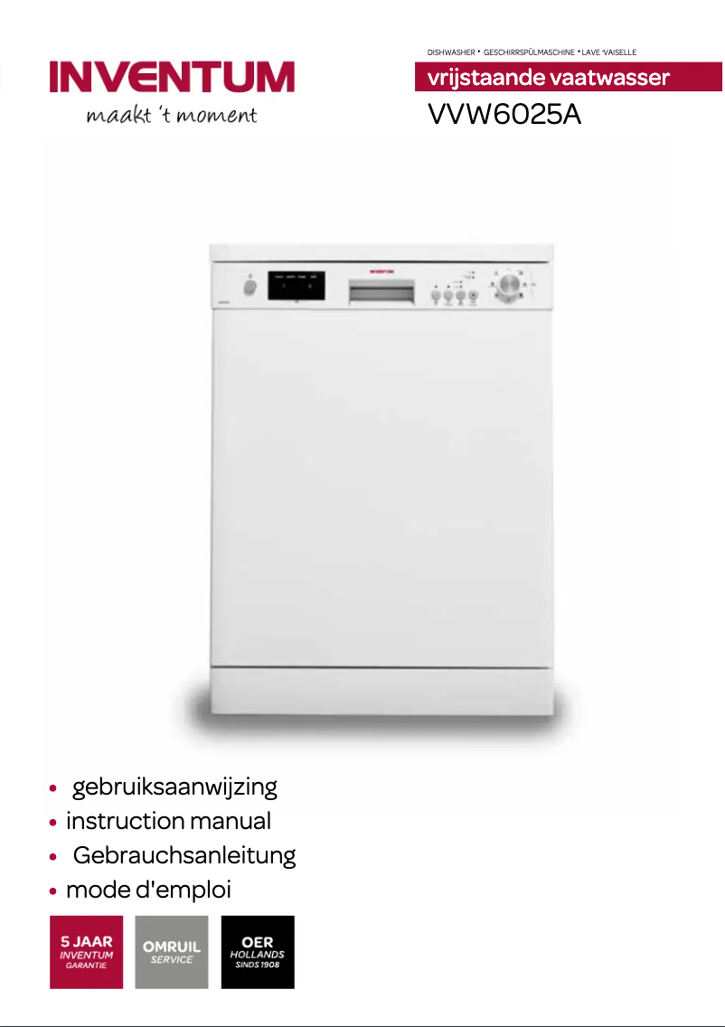 Image de la première page du manuel de l'appareil VVW6025A