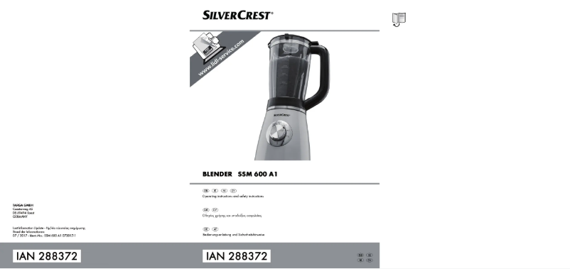 Page n°1 - Manuel utilisateur SilverCrest SSM 600 A1
