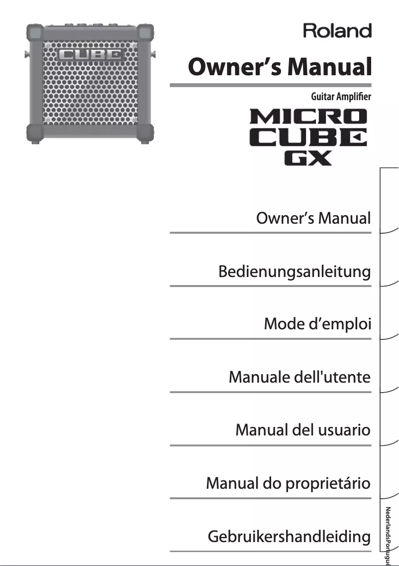 Image de la première page du manuel de l'appareil Micro Cube GX