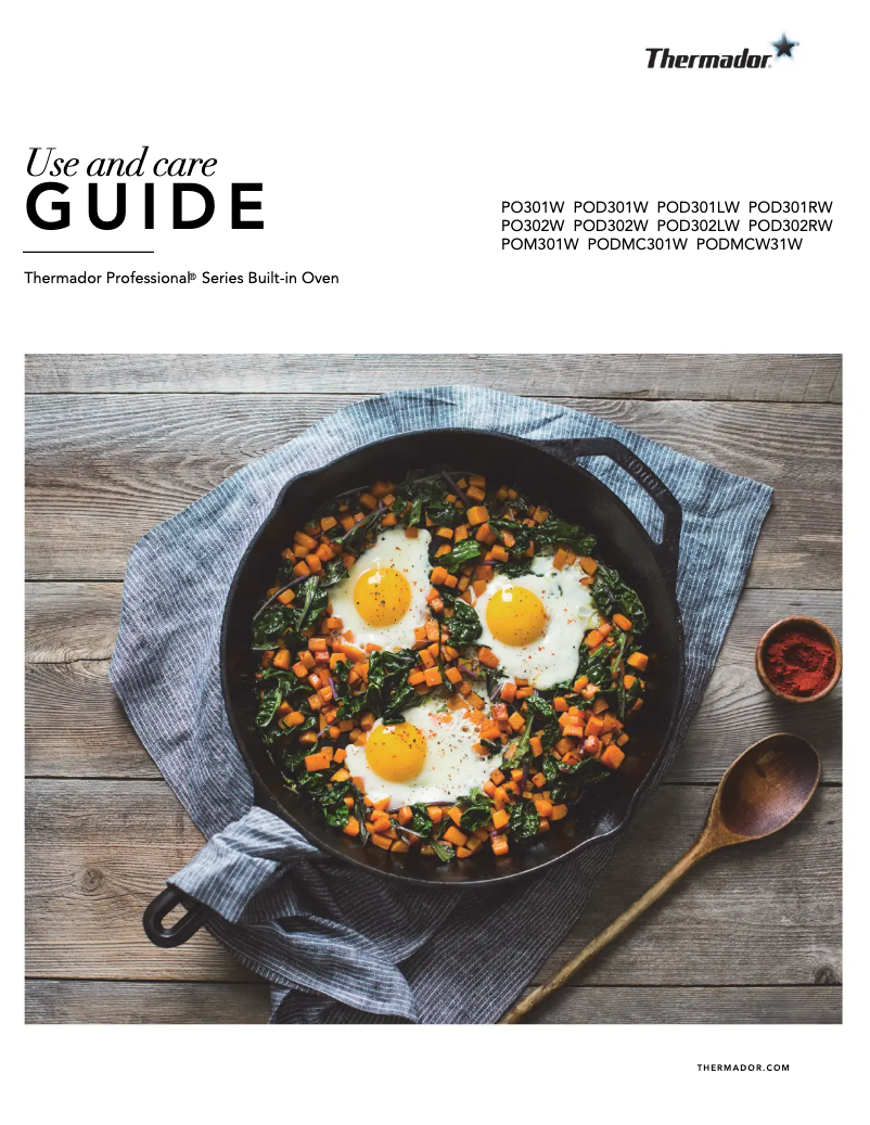 Página 1 del manual Manual de uso y mantenimiento Thermador POD302LW