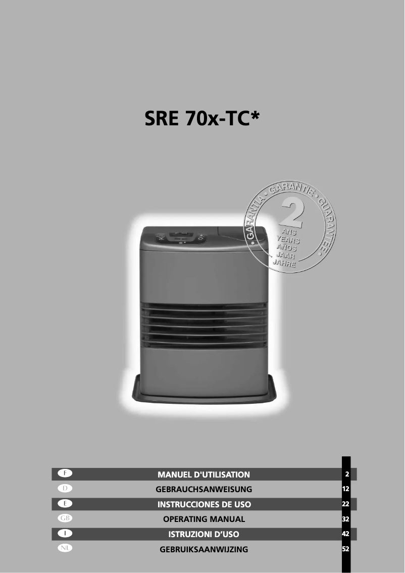 Page n°1 - Manuel utilisateur Tectro SRE 70x-TC