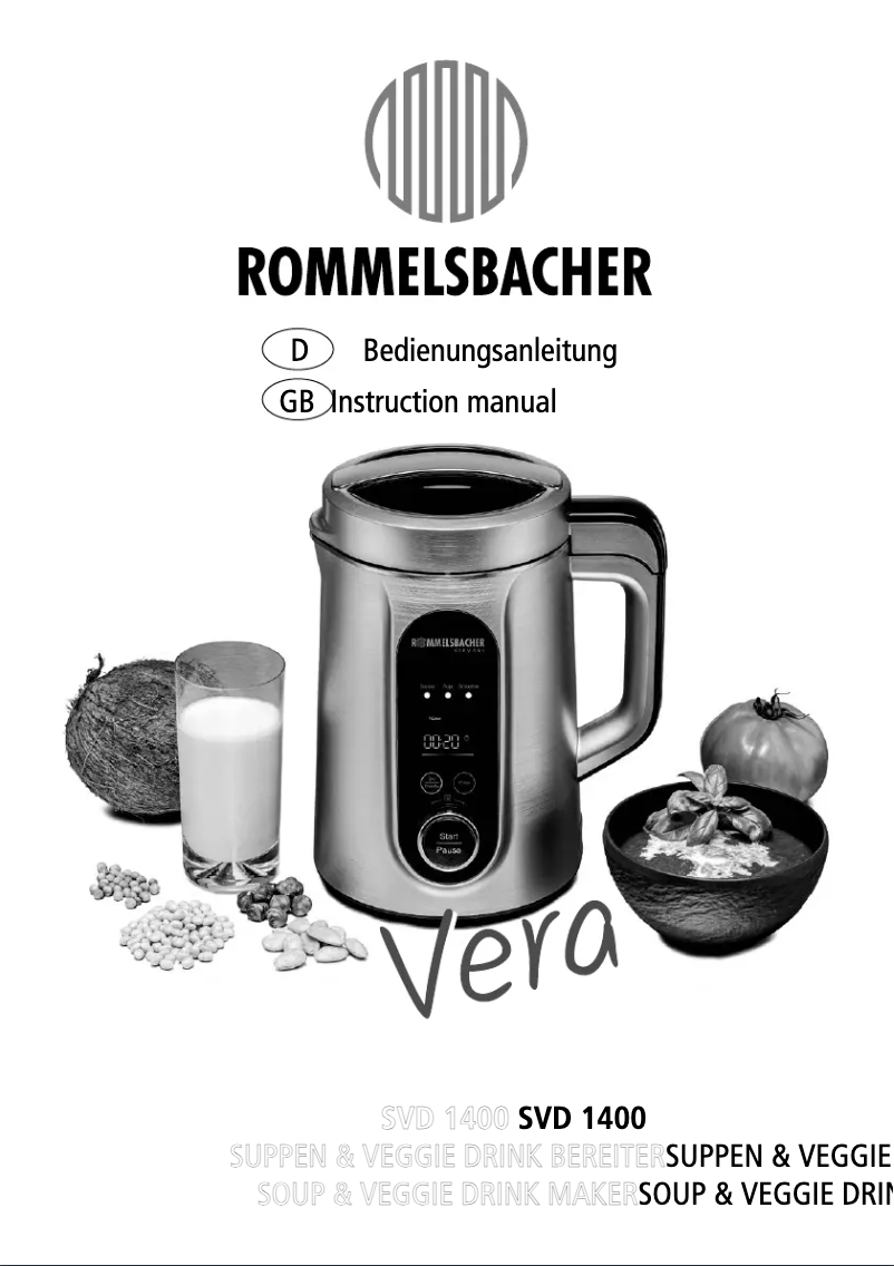 Page n°1 - Manuel utilisateur Rommelsbacher SVD 1400