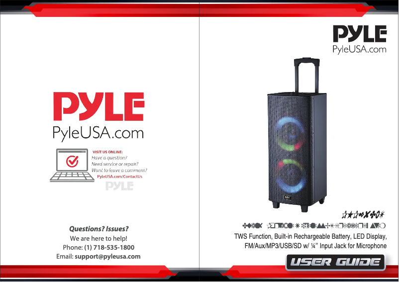 Page n°1 - Manuel utilisateur Pyle PHP28DJT